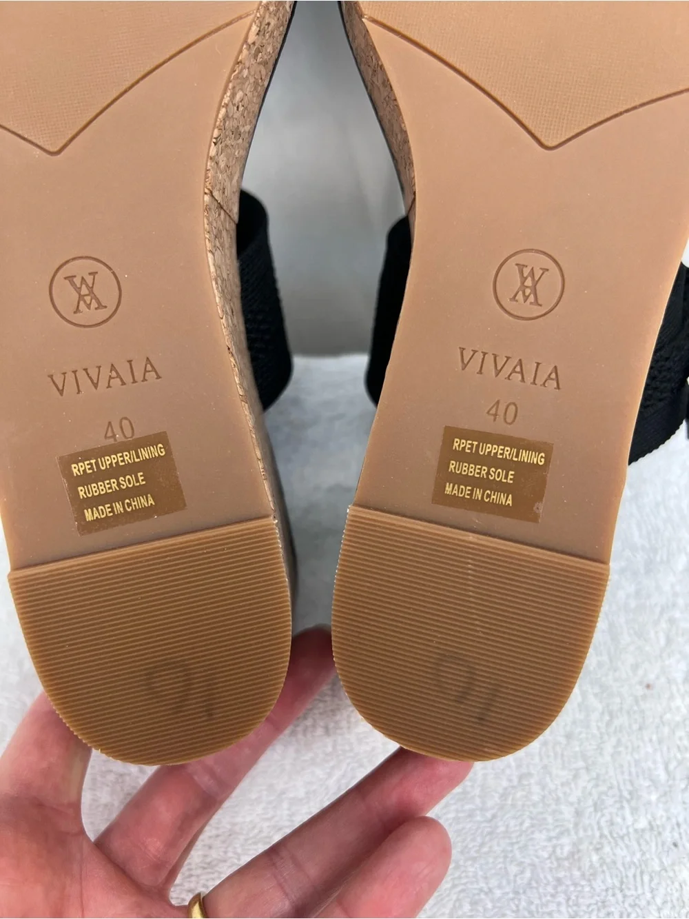Vivaia Adjustable Strap Round-toe Wedge Sandals Sammy Size 40 (US 9) NEW Summer